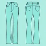 light teal jeans image